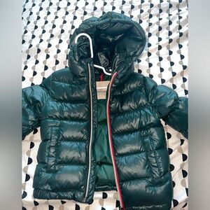 Green toddler boy moncler coat